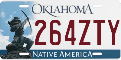 OK license plate 264ZTY