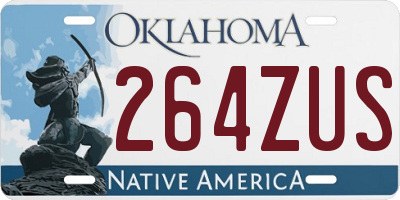 OK license plate 264ZUS