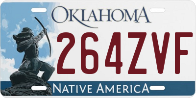 OK license plate 264ZVF