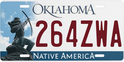 OK license plate 264ZWA