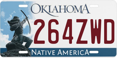 OK license plate 264ZWD