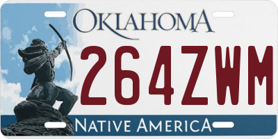 OK license plate 264ZWM