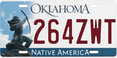 OK license plate 264ZWT