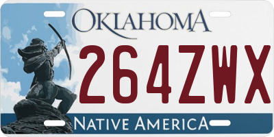 OK license plate 264ZWX