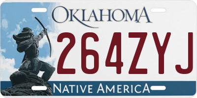 OK license plate 264ZYJ