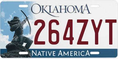 OK license plate 264ZYT