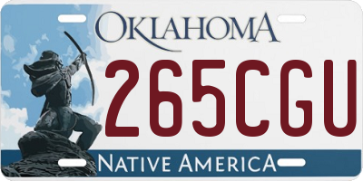 OK license plate 265CGU