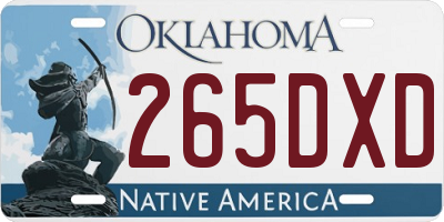 OK license plate 265DXD