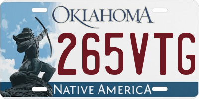 OK license plate 265VTG