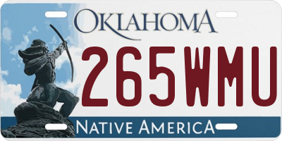 OK license plate 265WMU