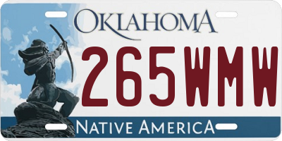 OK license plate 265WMW