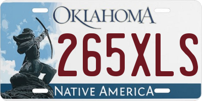OK license plate 265XLS