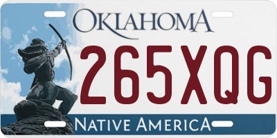 OK license plate 265XQG