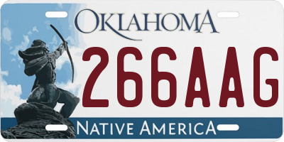 OK license plate 266AAG