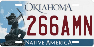 OK license plate 266AMN