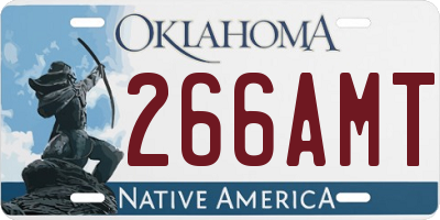 OK license plate 266AMT