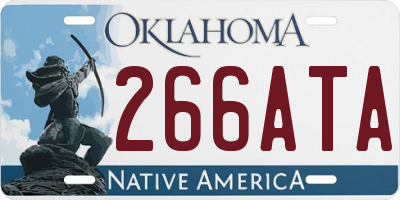 OK license plate 266ATA