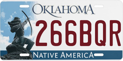 OK license plate 266BQR