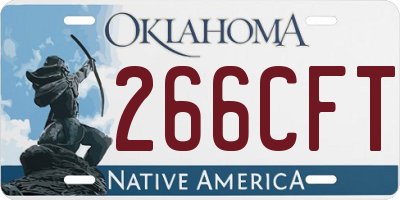 OK license plate 266CFT