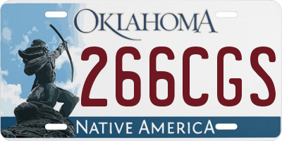 OK license plate 266CGS