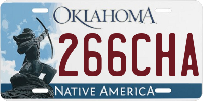 OK license plate 266CHA