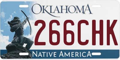 OK license plate 266CHK