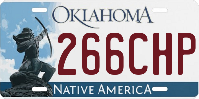 OK license plate 266CHP