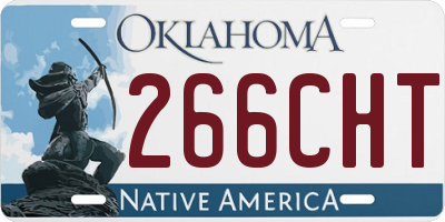 OK license plate 266CHT