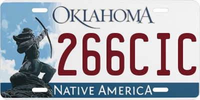 OK license plate 266CIC