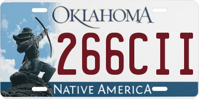 OK license plate 266CII