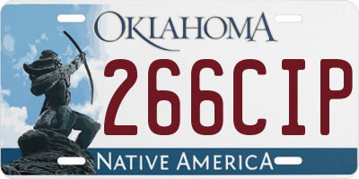 OK license plate 266CIP
