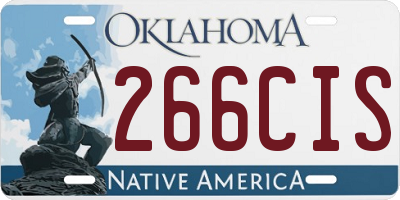OK license plate 266CIS