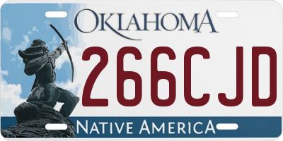 OK license plate 266CJD