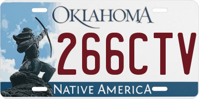 OK license plate 266CTV