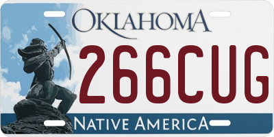 OK license plate 266CUG