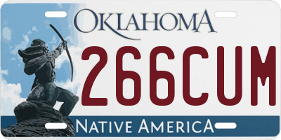 OK license plate 266CUM