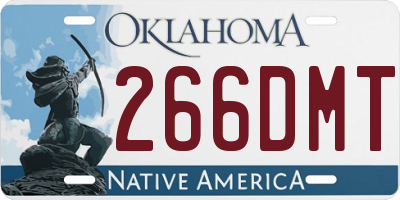 OK license plate 266DMT