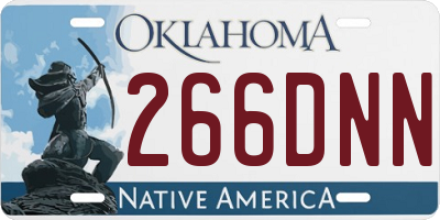 OK license plate 266DNN