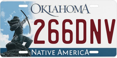 OK license plate 266DNV