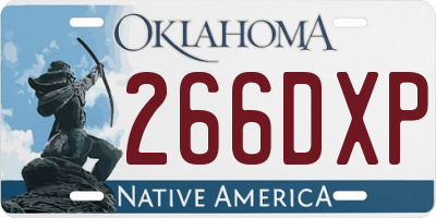 OK license plate 266DXP
