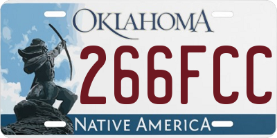 OK license plate 266FCC