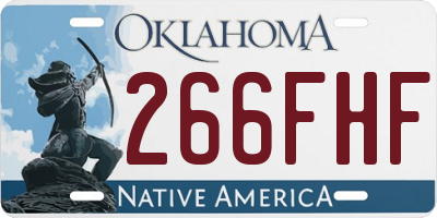 OK license plate 266FHF