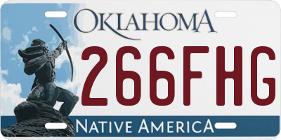 OK license plate 266FHG