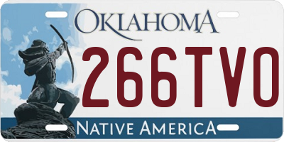 OK license plate 266TVO