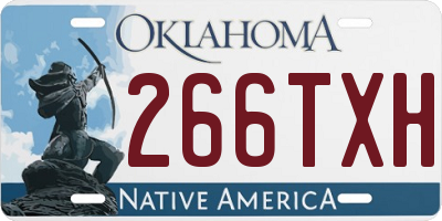 OK license plate 266TXH