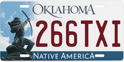 OK license plate 266TXI