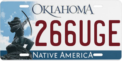 OK license plate 266UGE