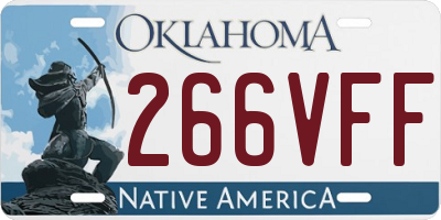 OK license plate 266VFF