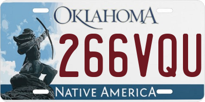 OK license plate 266VQU
