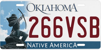 OK license plate 266VSB